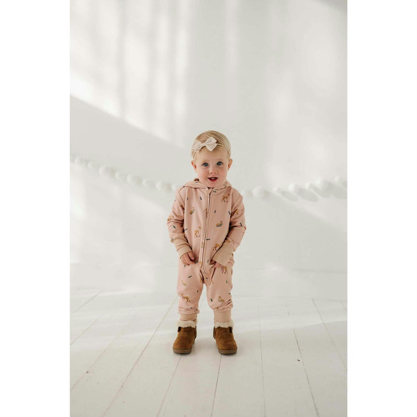 Baby Girl Terry Zip Romper