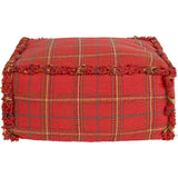 Handloom Pouf Mapple Red