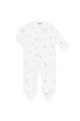 Pink Pumpkin Patch Zipper Footie
