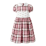Pink Check Smocked Dress