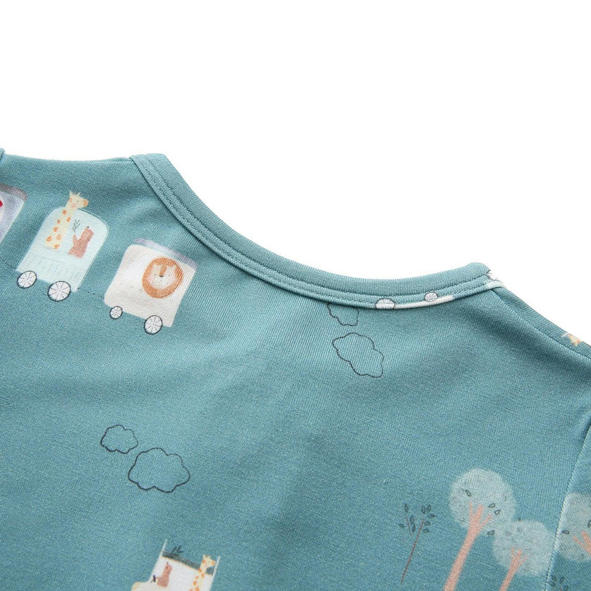 Bamboo Footie Pajama Sleepsuit - Le Petit Express Green