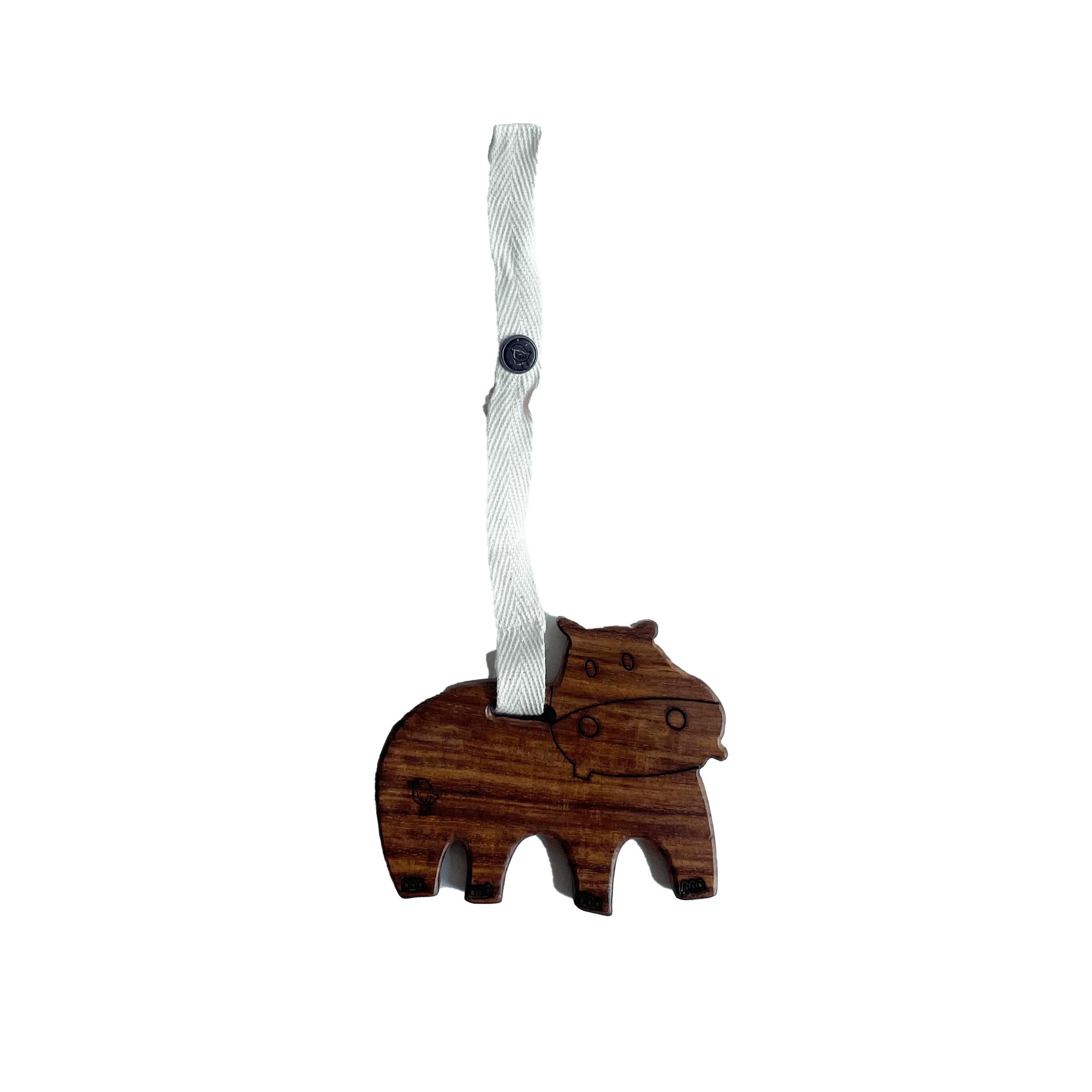 wood stroller toy | henry the hippo