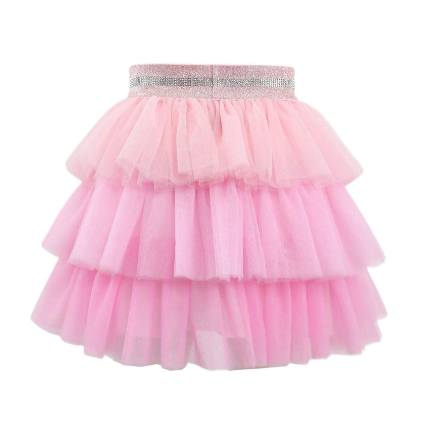 Pink Ombré Tiered Skirt