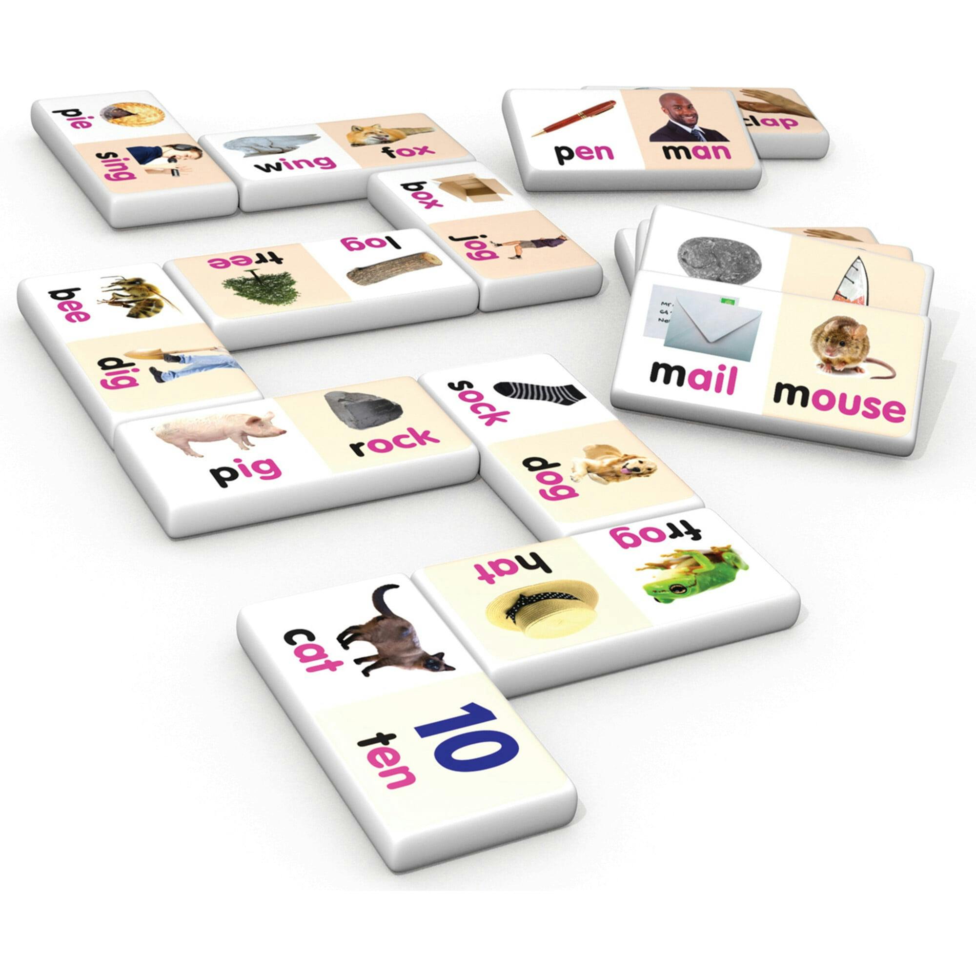 Rhyming Words Dominoes for Ages 4-5 Kindergarten Learning