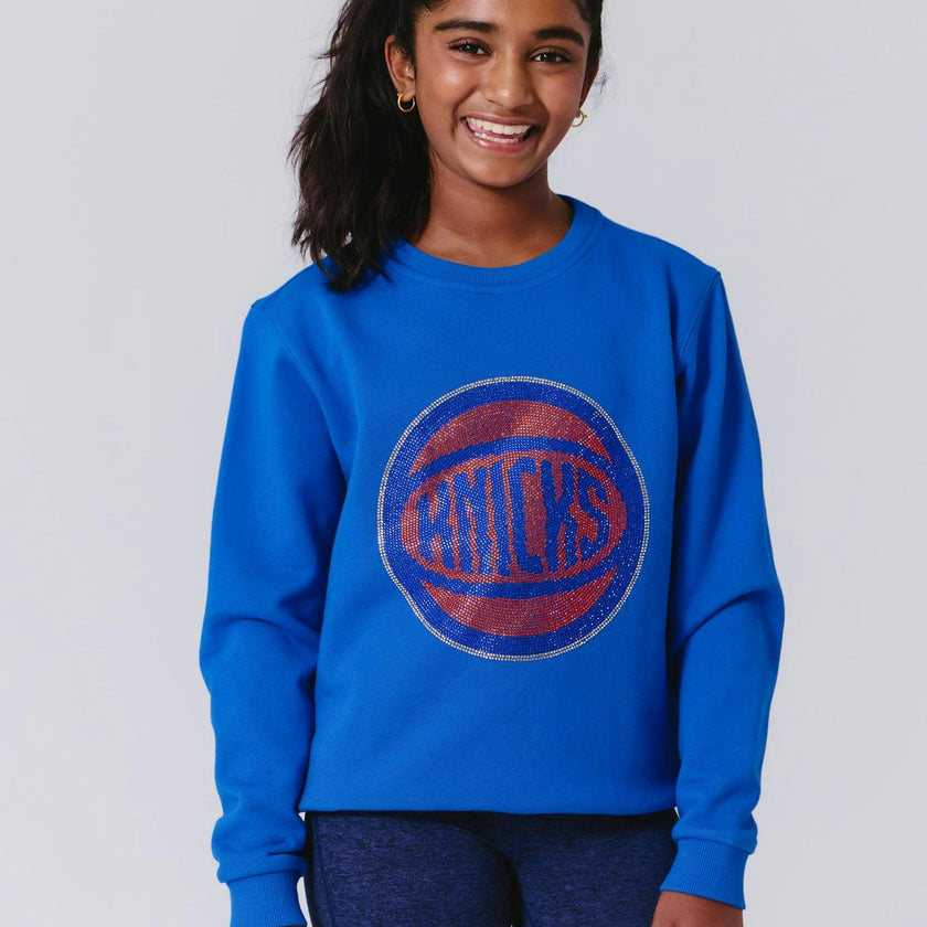 New York Knicks Basketball Girls Crew in Blue Gems
