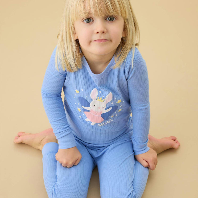 Fairy Bunny Ribbed Pajama Set