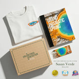 Grand Prismatic Spring Gift Box with Secret Rainbow Pocket Kids Tee, Book, and Activities