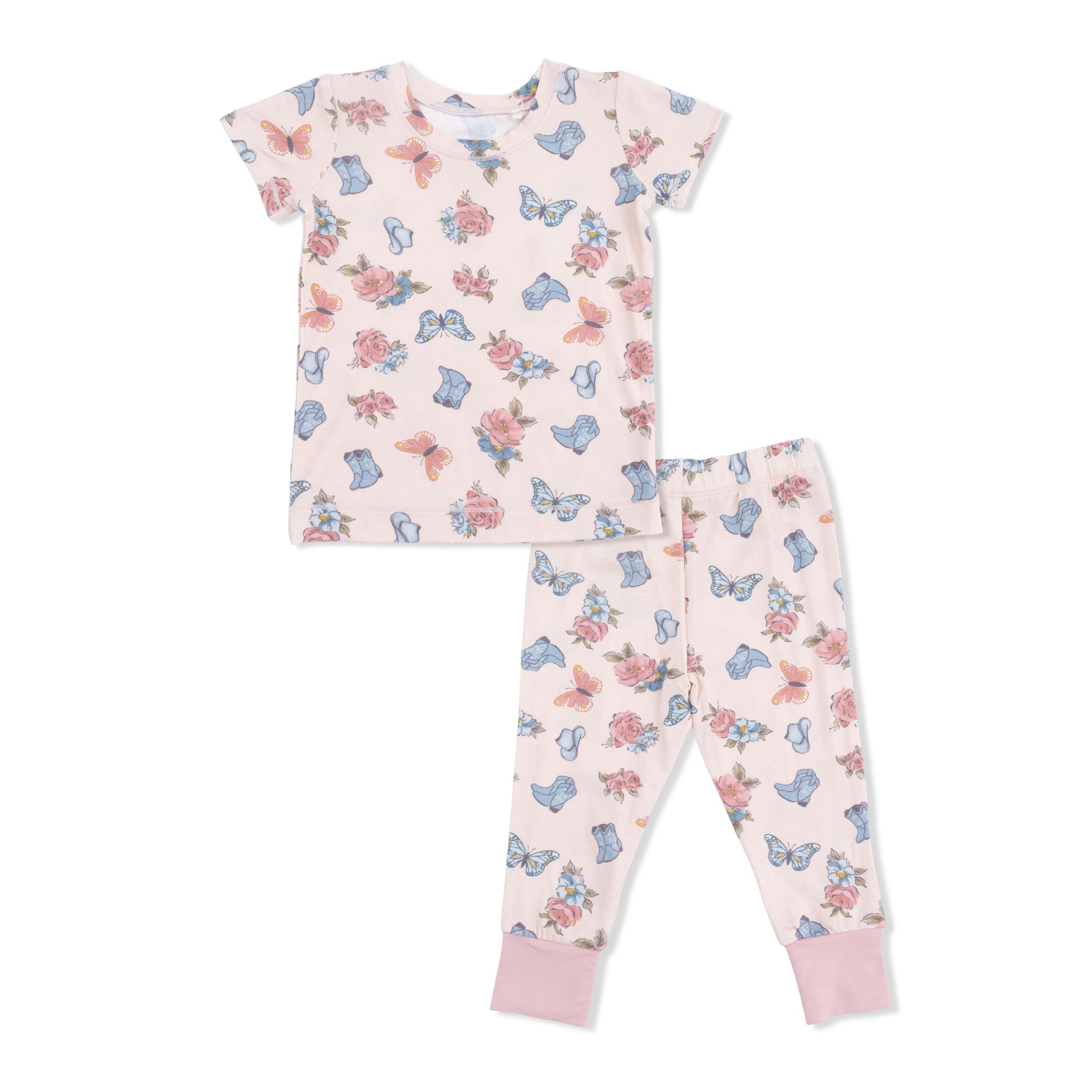 Country Girl Boots - Short Sleeve Loungewear Set