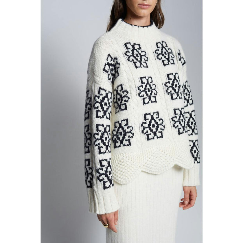 SIENNA SWEATER | IVORY + BLACK