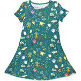 Mandrakes Potions & Herbs Bamboo Girls' Short Sleeve Dress