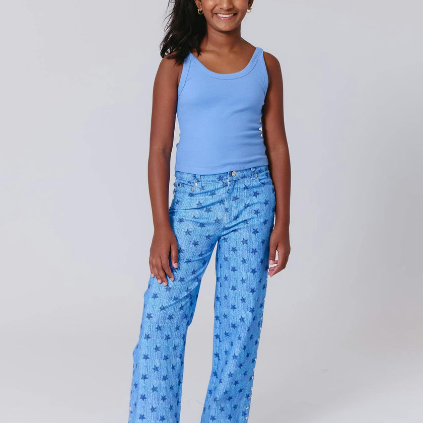 Girls Twill Stud Pant