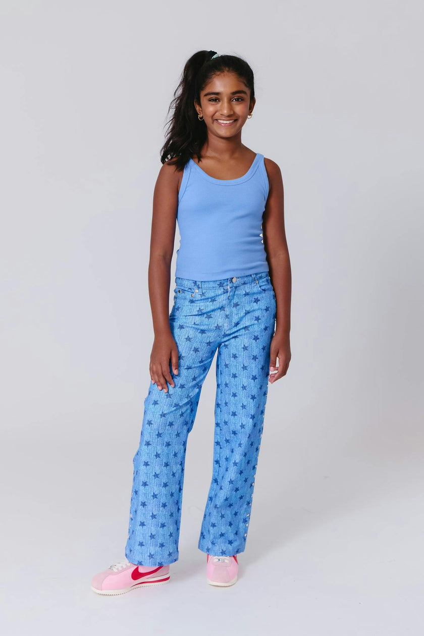 Girls Twill Stud Pant