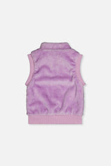 Faux Fur Sleeveless Vest Violet