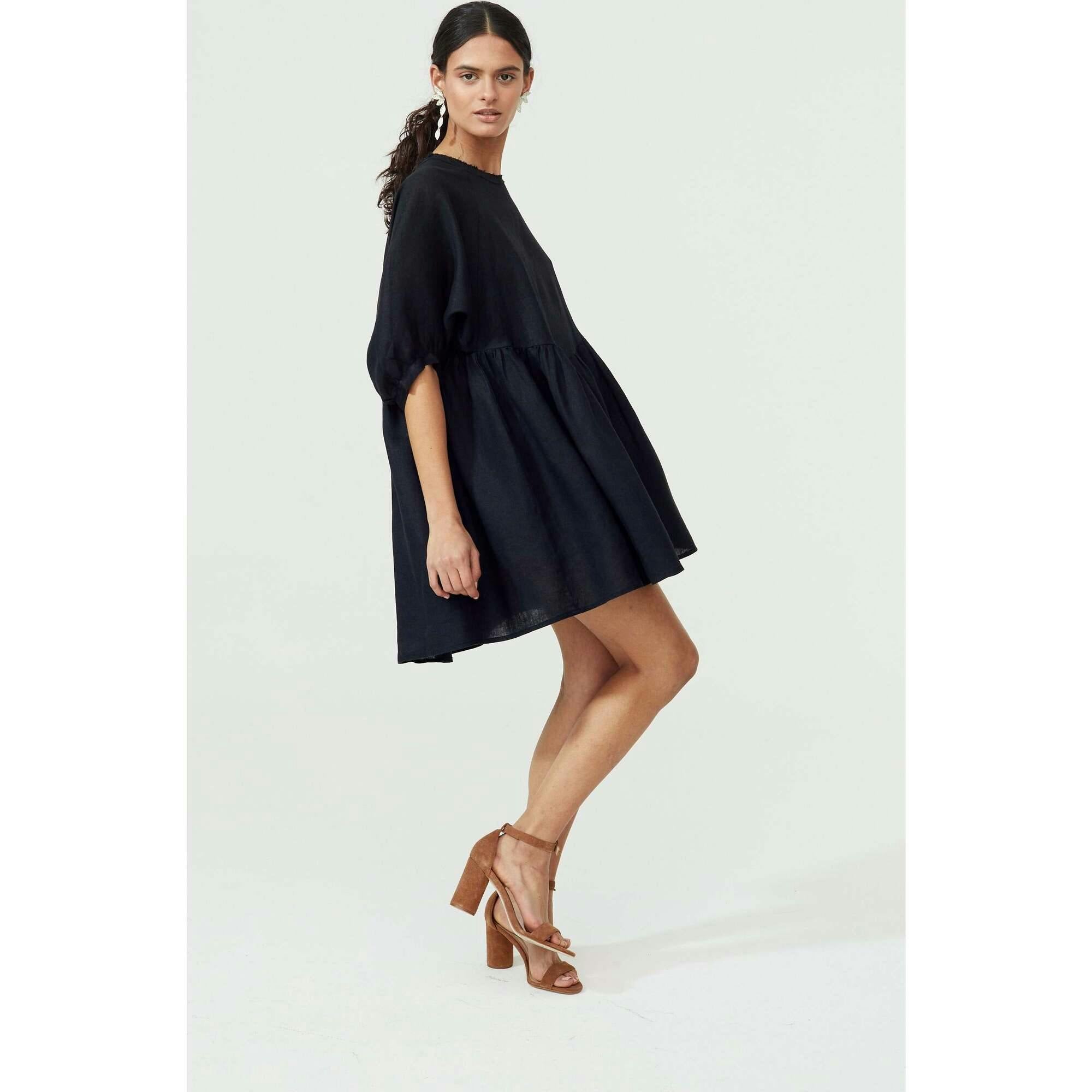 Alcala Linen Dress - Off White