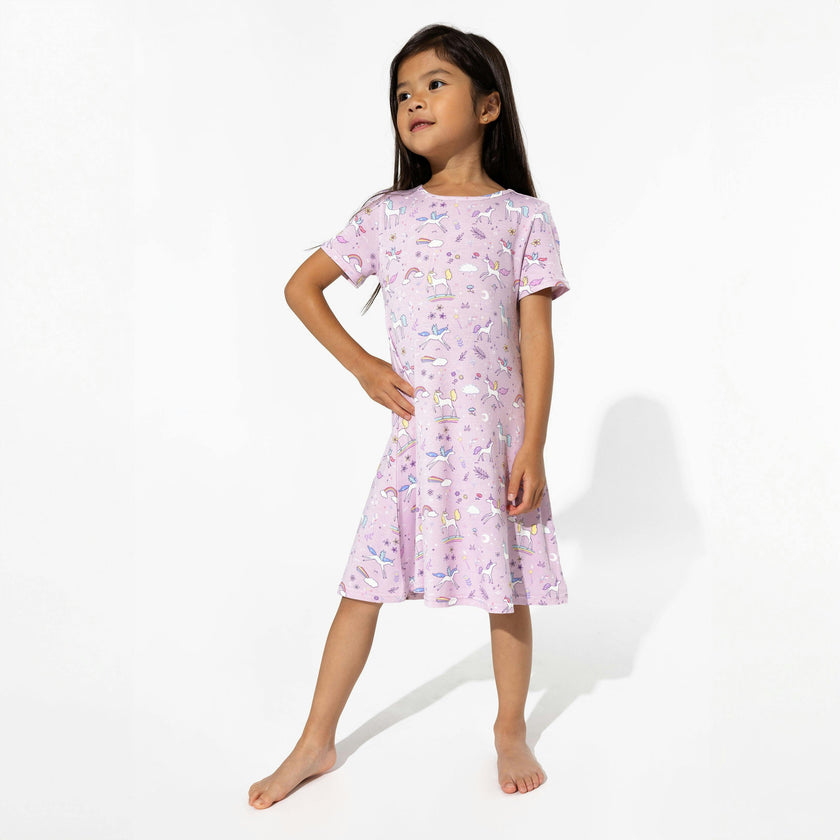 Enchanted Bamboo Girls' Short Sleeve Dress