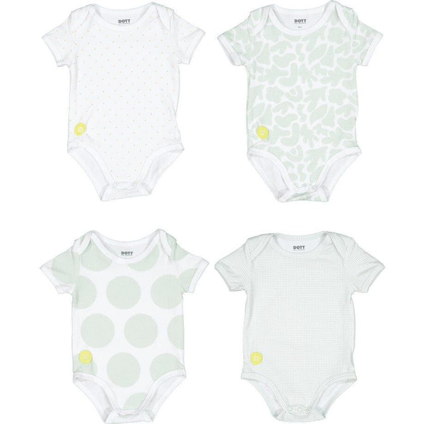 Baby Boy 2pc White Short Sleeve Onesie Set