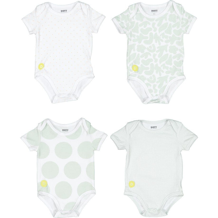 Baby Boy 2pc White Short Sleeve Onesie Set