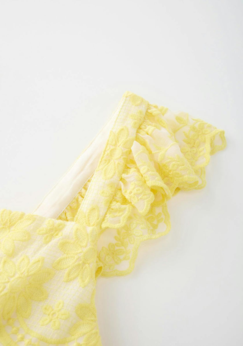 Kaia Lace Embroidered Maxi Dress