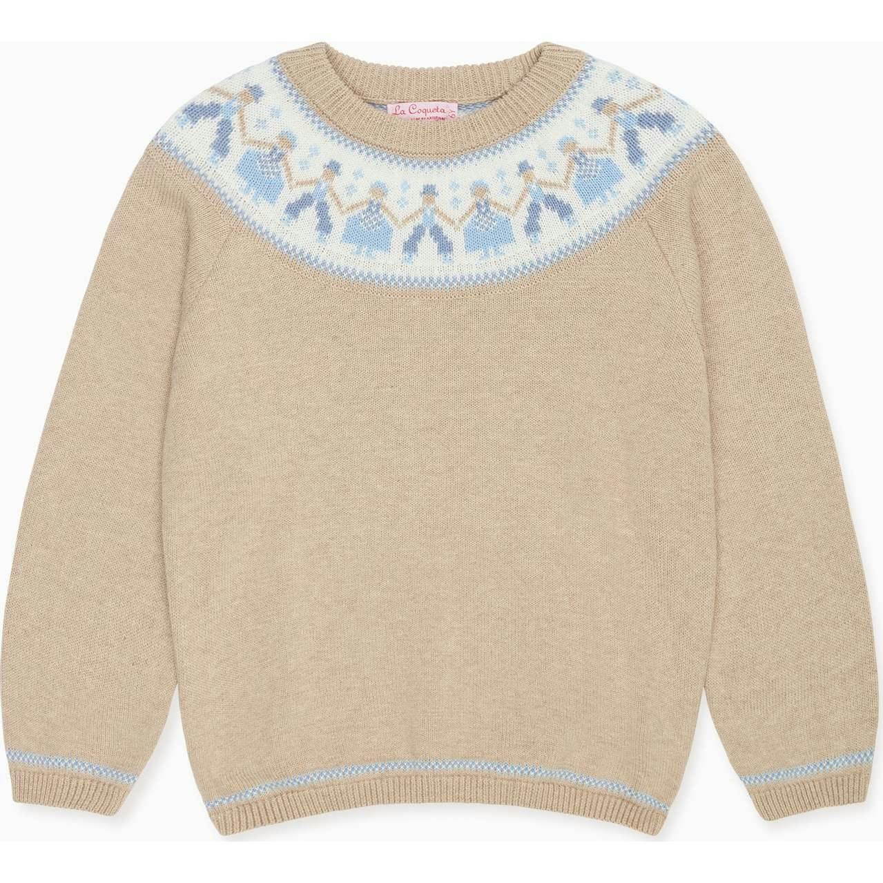 Oatmeal Folk Cotton Boy Jumper