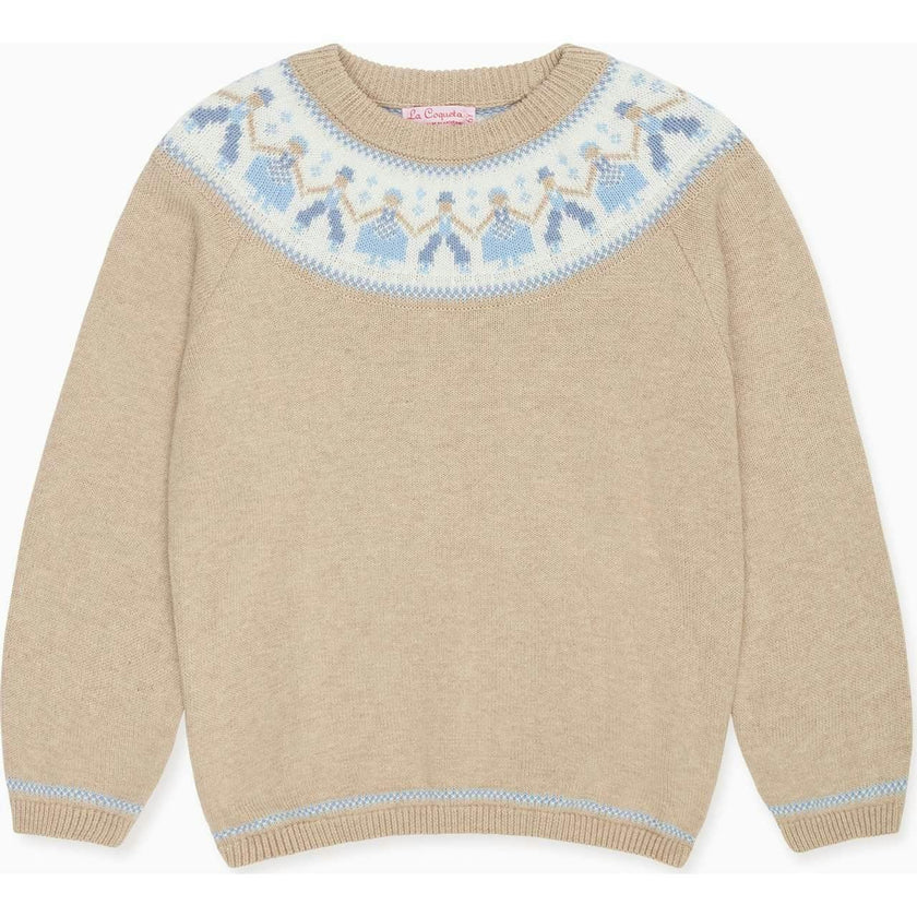 Oatmeal Folk Cotton Boy Jumper