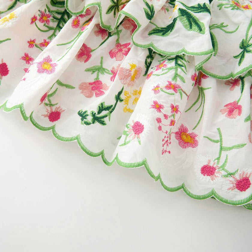 Kaylee Cotton Embroidered Mini Dress