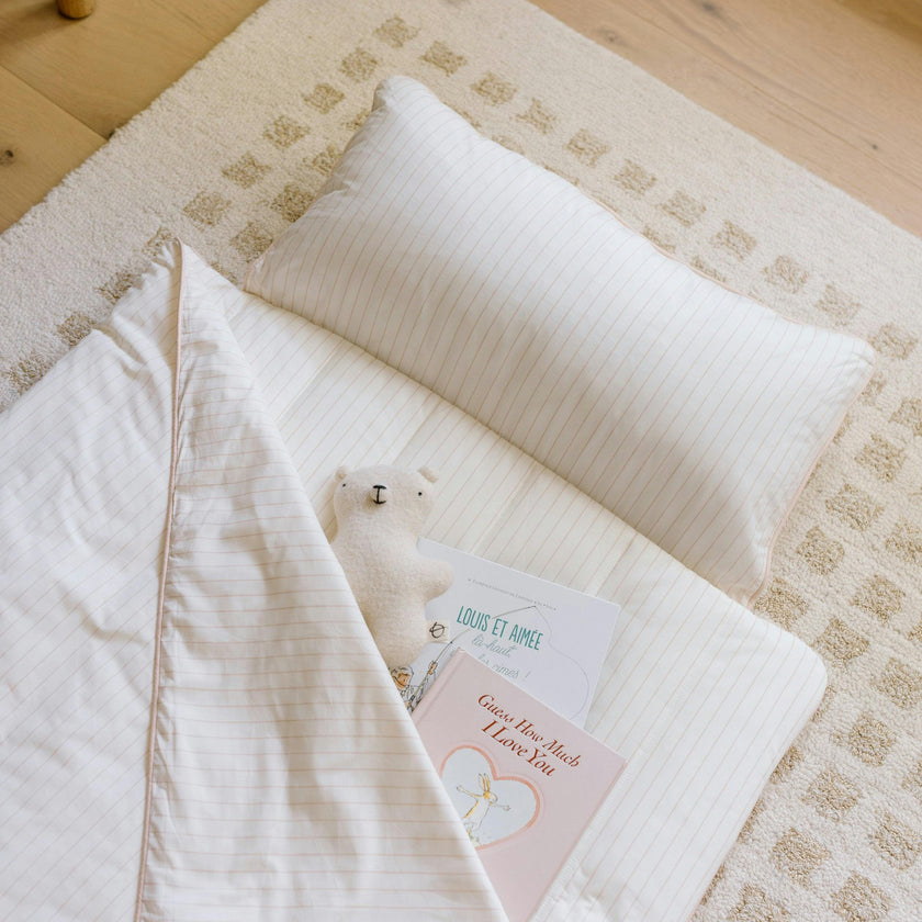 [NEW] XL Organic Nap Mat- Pink Stripe