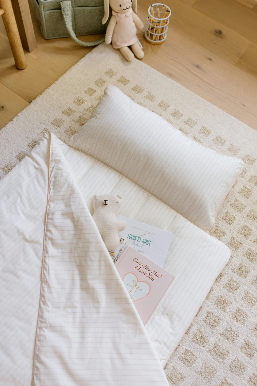 [NEW] XL Organic Nap Mat- Pink Stripe