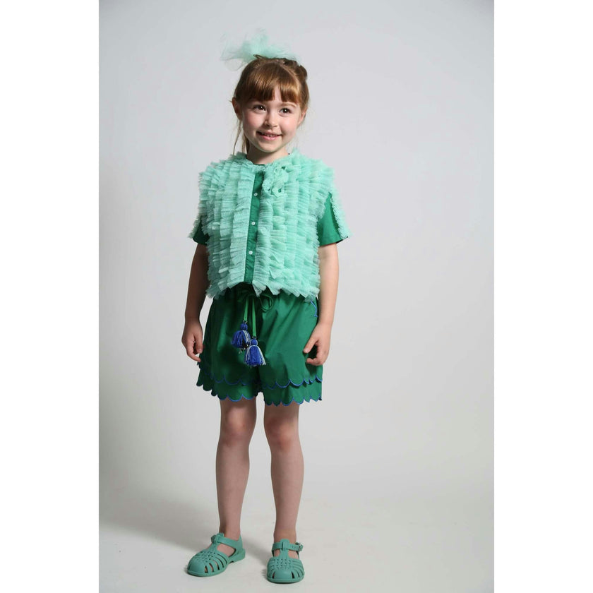 TOULA TIERED RUFFLE BLOUSE