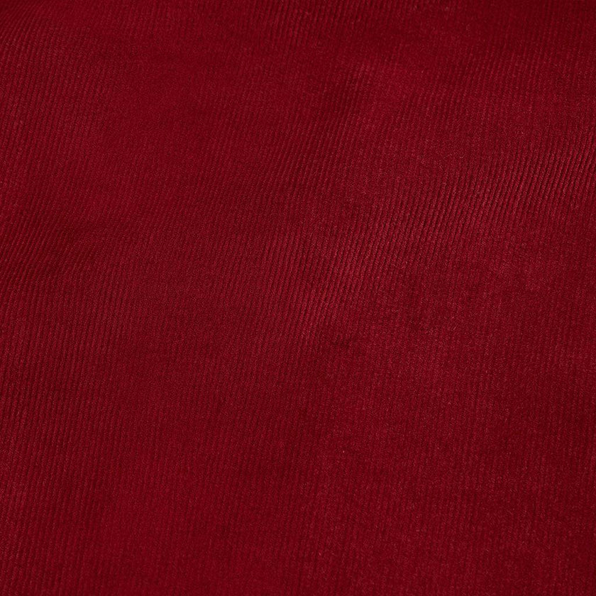 Burgundy Cotton Corduroy Scalloped Skirt