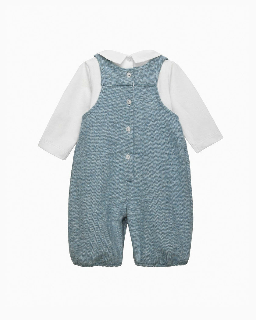 Baby Smocked Overalls Set in Guardsman