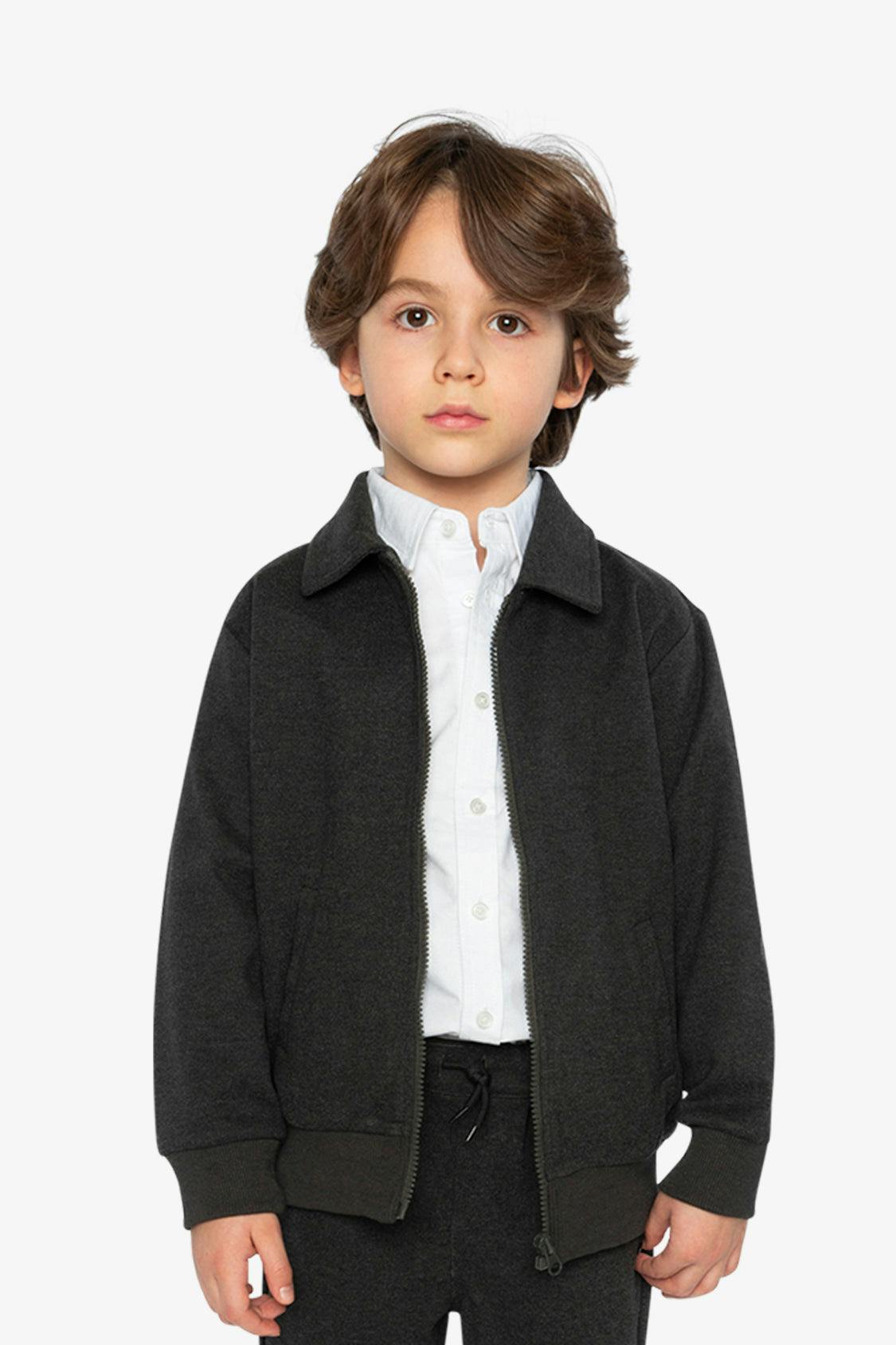 Front Zip Jacket Black