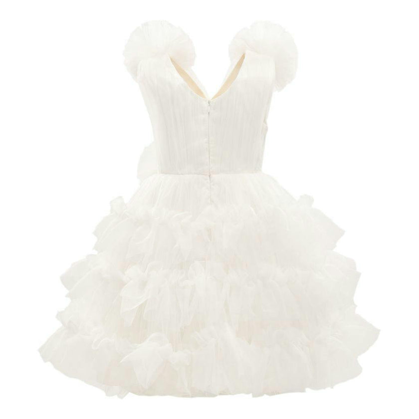 White Corinne Ruffle Dress