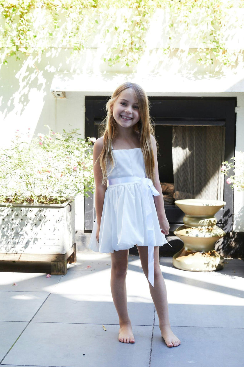 Bailey White Rose Satin Ballet Dress