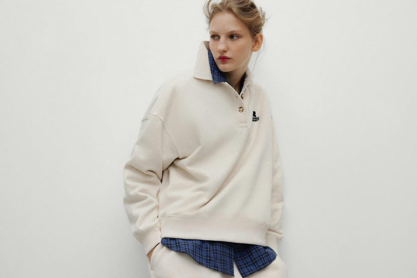 TNS Logo Woman Polo Whisper White Melange