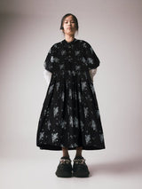 Lilly Pleated Dress Black & White