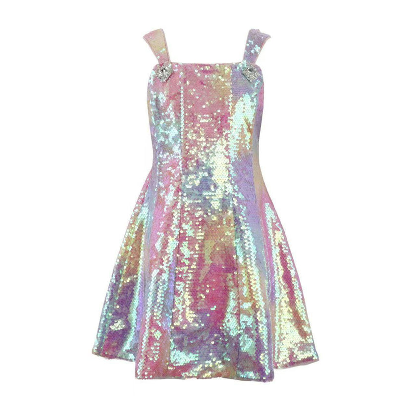 Ombre Sequin Bows Dress