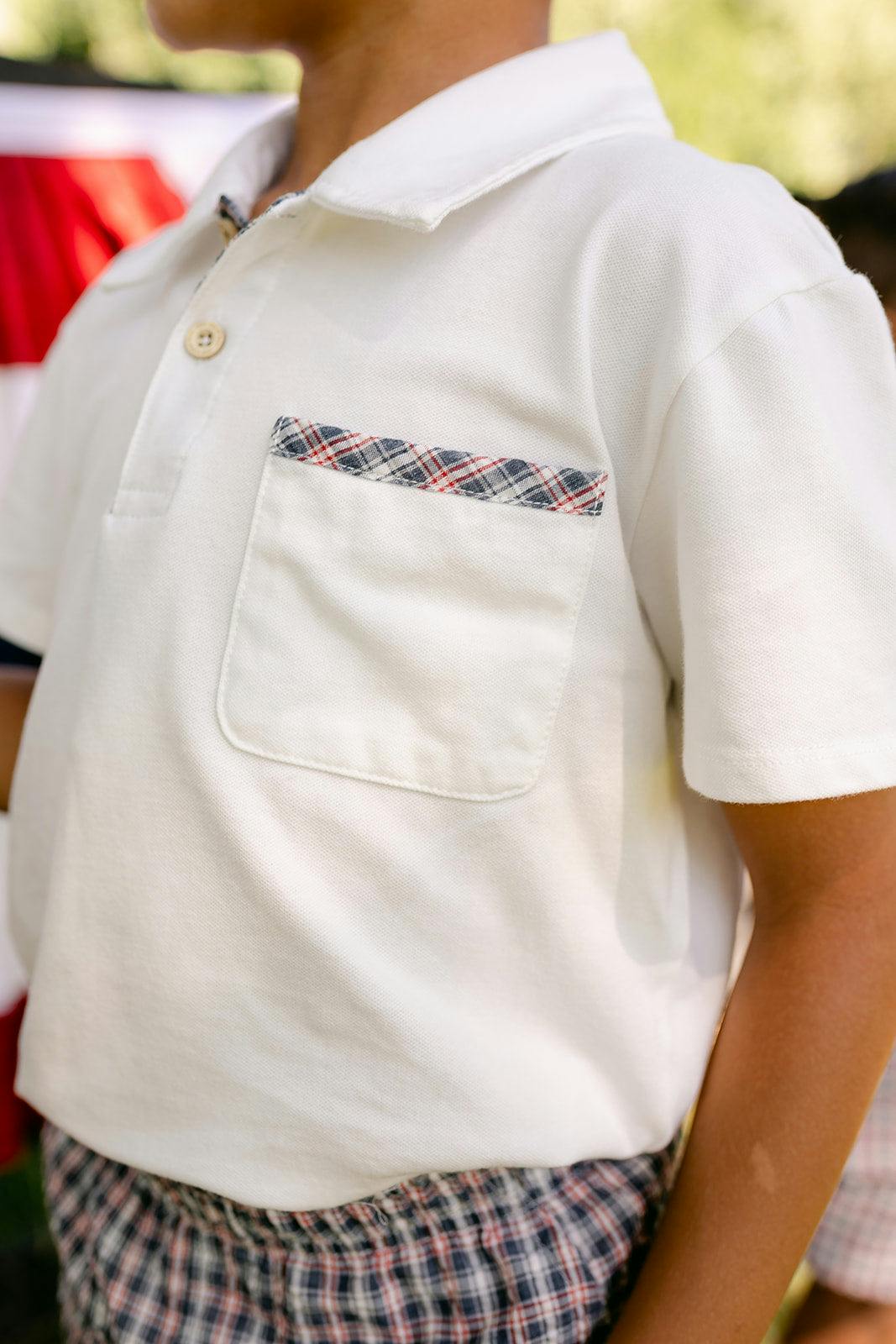 Archie Polo - Off White & Plaid