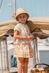 S/S Ruffle Skirt Set in Dolce Vita