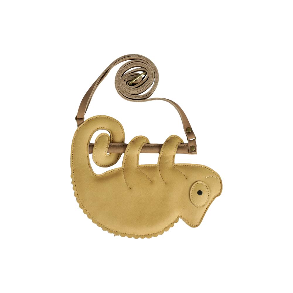 Merua Purse | Yellow Chameleon | Khaki Nubuck
