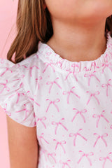 Blush Bows Ruffle Dress