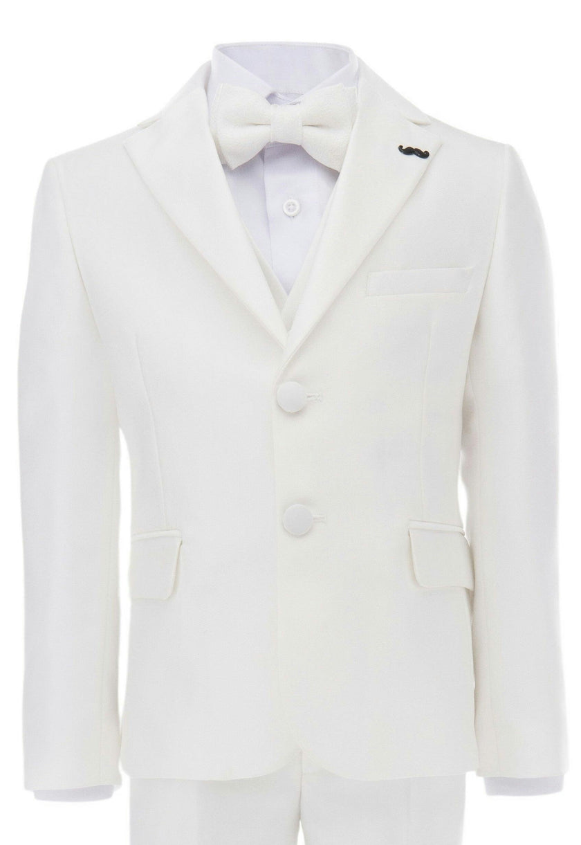 Cream 5pc Peak Lapel Tuxedo