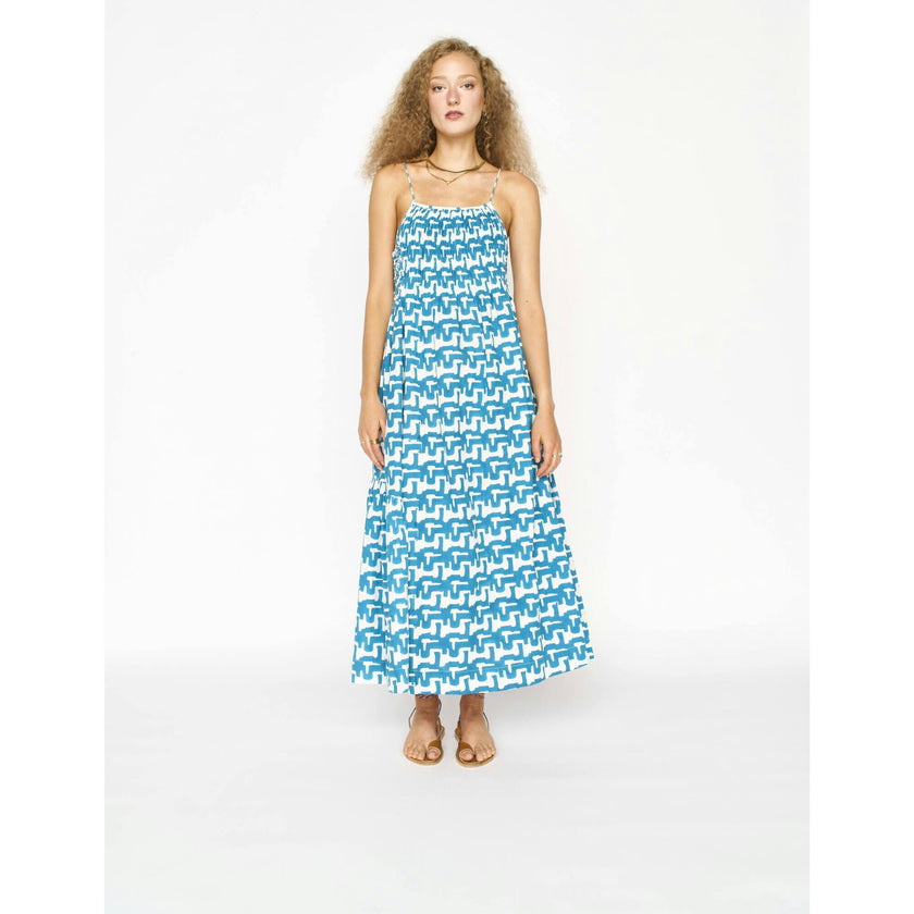 Janeiro Dress in Azure Popova