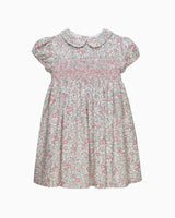 Arabella Floral Smocked Dress in Pink