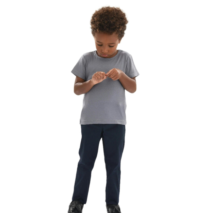 Solid Gray Cotton T-Shirt