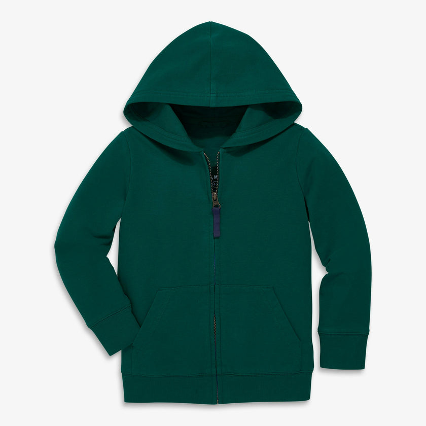 Kids zip hoodie in winter seasonal colors