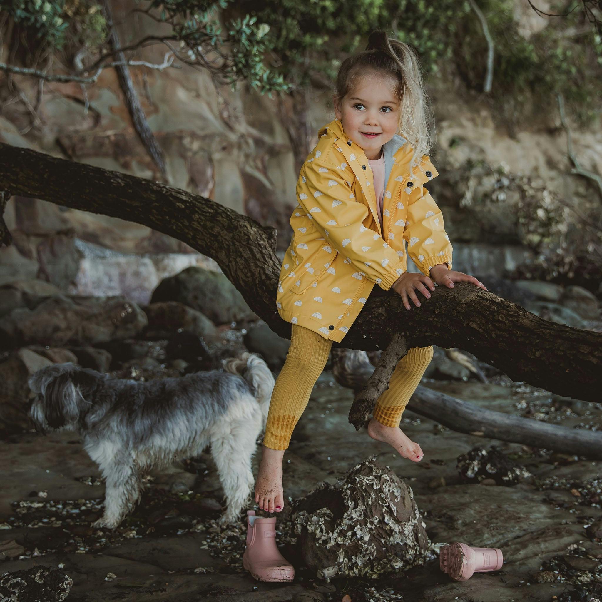 Recycled Waterproof Raincoat, Yellow