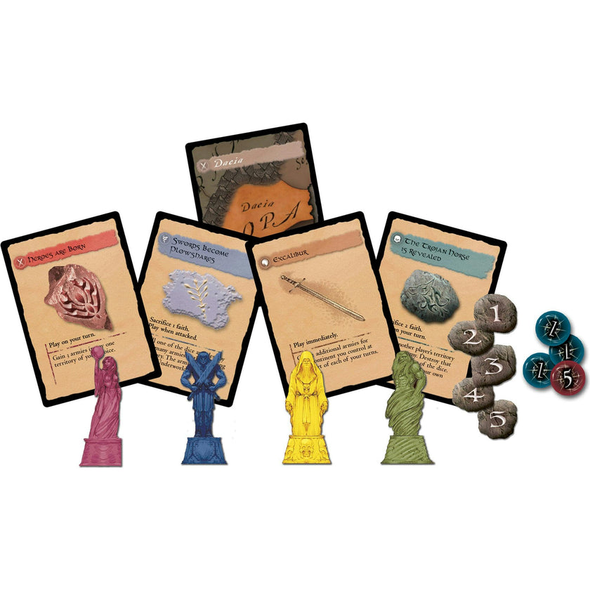 Renegade Game Studios: Risk: Godstorm -  Command 5 Ancient Cultures! War Strategy Board Game