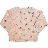 Organic Cotton Waffle Long Sleeve Tee in Birds
