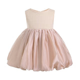 Light Pink Balloon Hem Dress