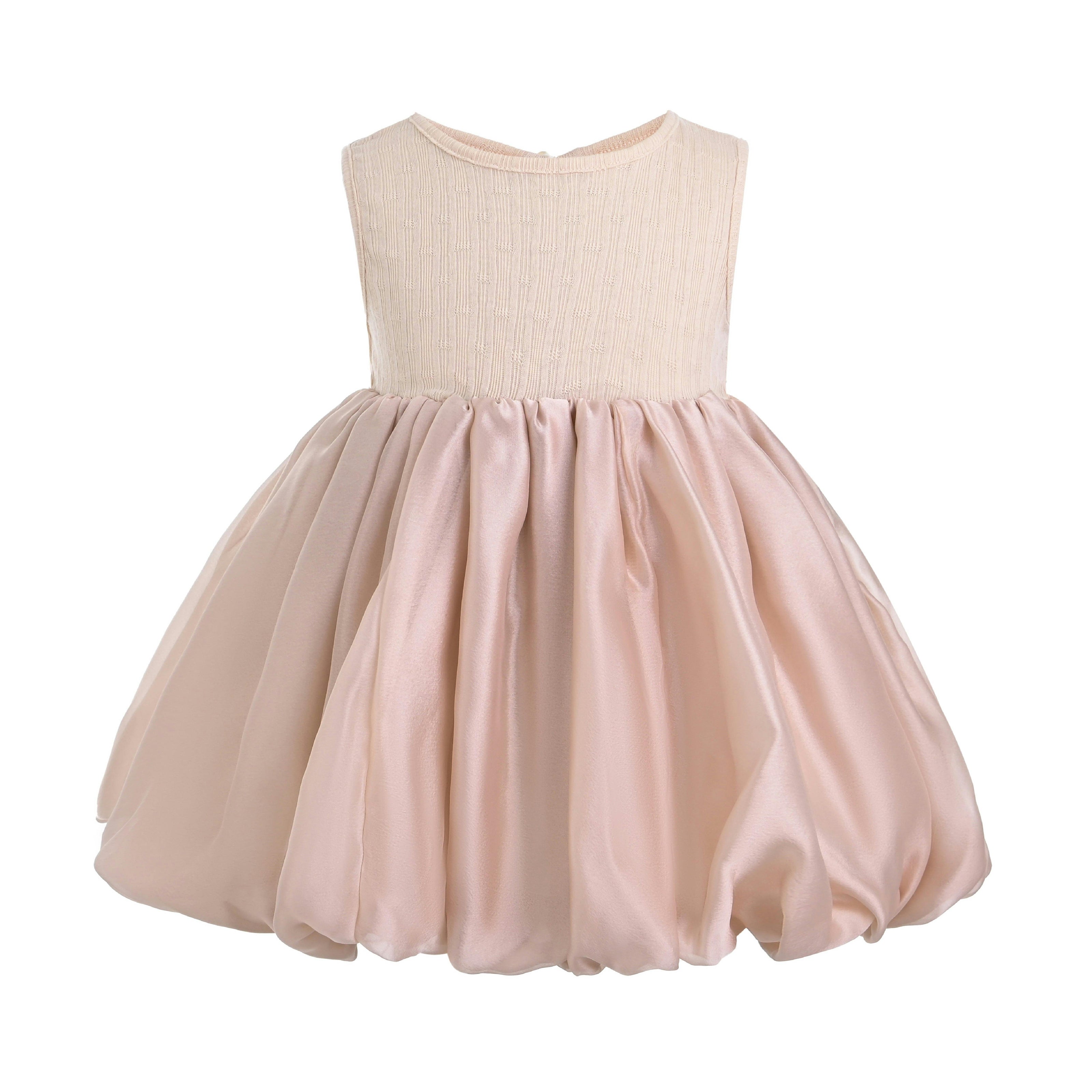 Light Pink Balloon Hem Dress